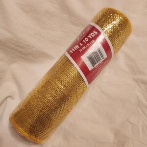 Gold Poly Decorating Mesh Roll